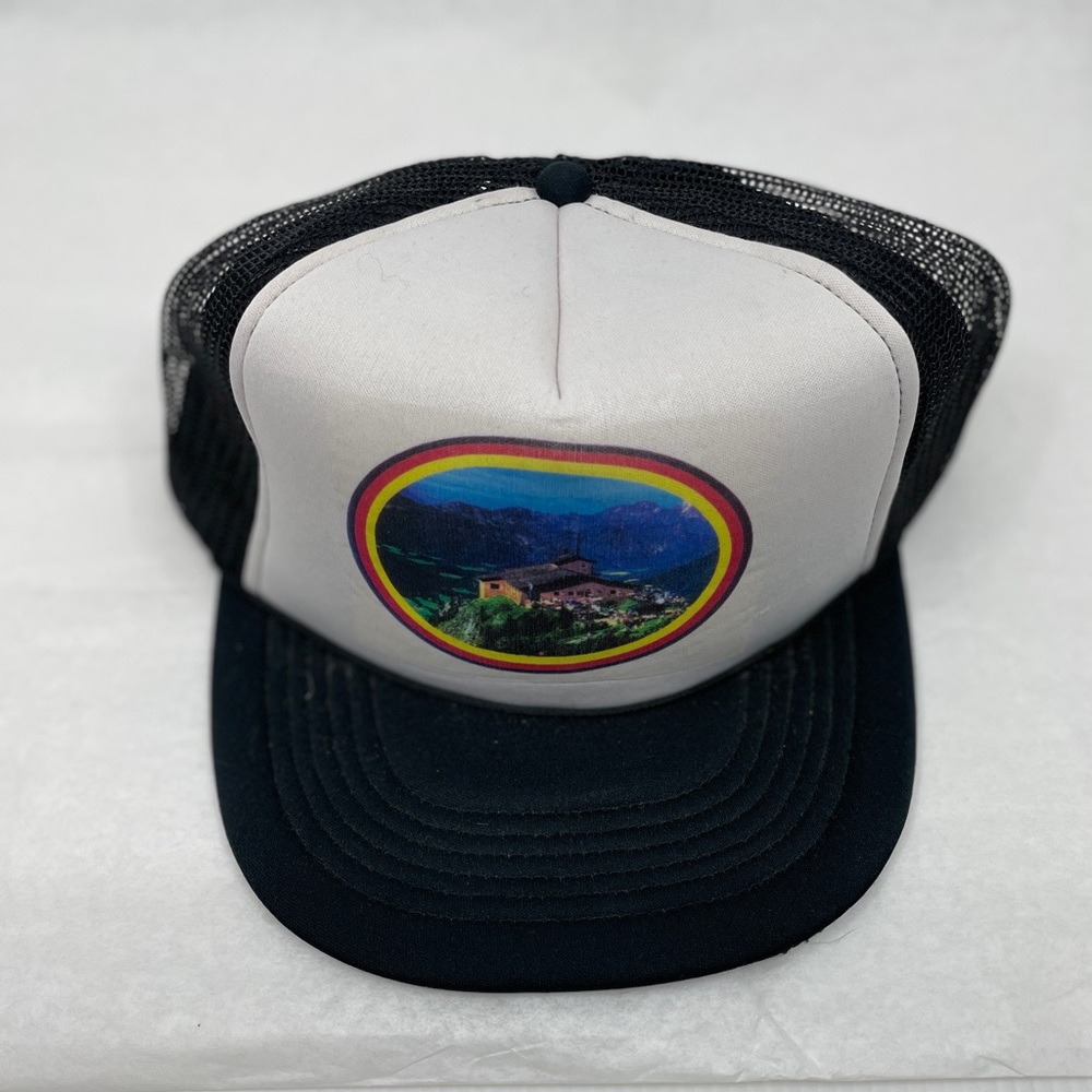 Scenic landscape Black & White mesh vintage Trucker Hat
